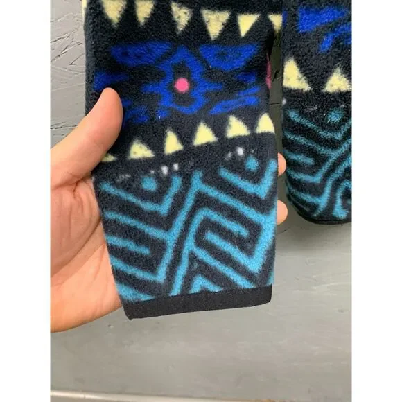 Quiksilver Men’s S OG Retro Printed Polar Fleece‎ Full Zip Jacket Hiking Outdoor - Picture 5 of 13